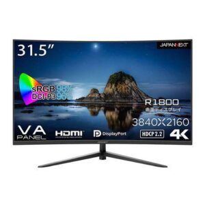 ジャパンネクスト JAPANNEXT JN-VC3150UHD 31.5型 4K曲面ディスプレイ