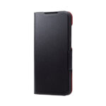 Galaxy A55 5G(SC-53E) ケース レザー カバー 手帳型 マグネット フラップ 衝撃吸収 超軽量 薄型 ワイヤレス充電可 スタンド機能付 UltraSlim ブラック PM-G243PLFUBK